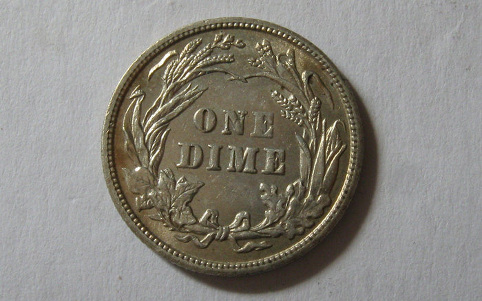 1903 Barber dime.  AU-50 | Of Coins & Crystals