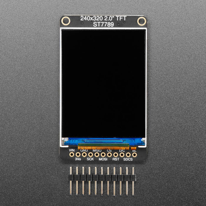 2.0" 320x240 Color IPS TFT Display with microSD Card Breakout - EYESPI by Adafruit - The Pi Hut
