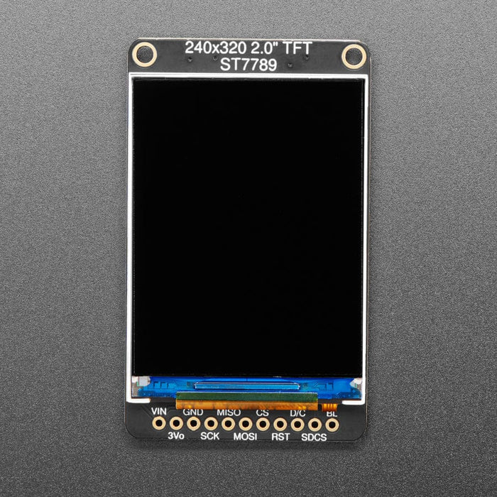 2.0" 320x240 Color IPS TFT Display with microSD Card Breakout - EYESPI by Adafruit - The Pi Hut