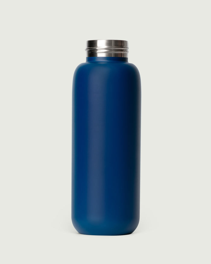 Blueberry::25oz Bottle Sunnies Flask Tumbler blue front