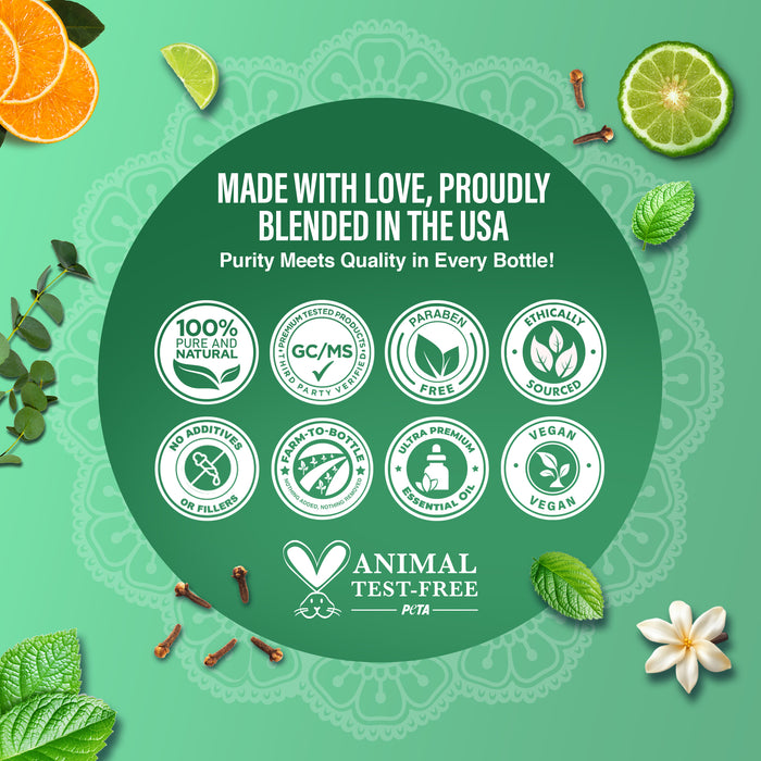 6 Essential Oil Blends Set, 10 ML