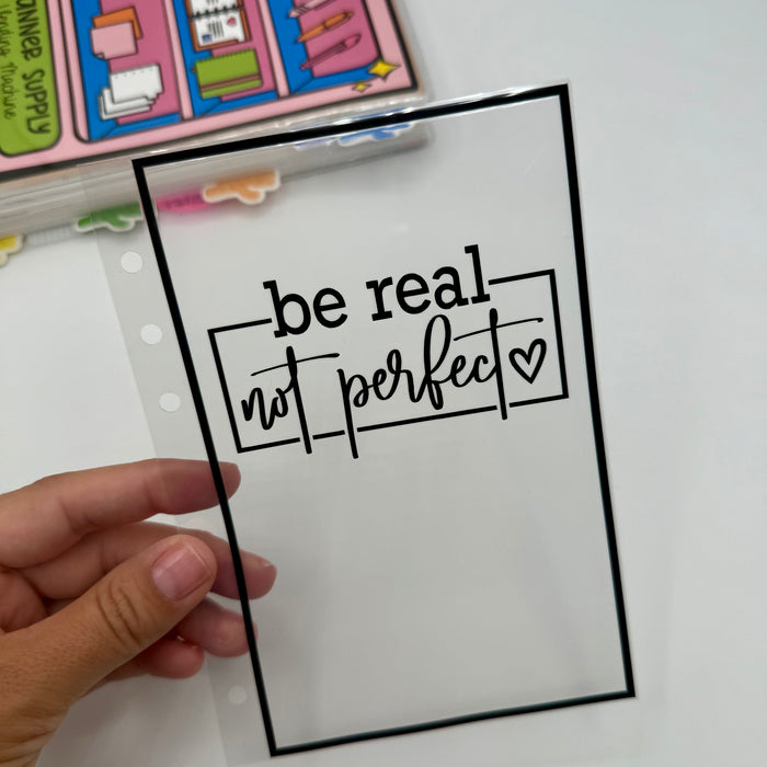 Be Real Not Perfect Dashboard