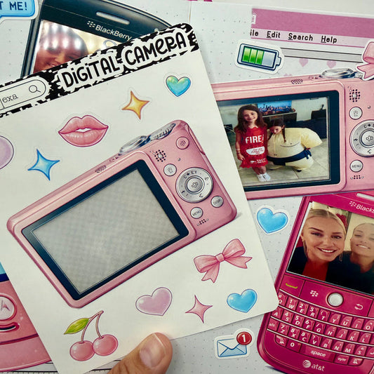 Digital Camera Jumbo Journaling Sticker Frame