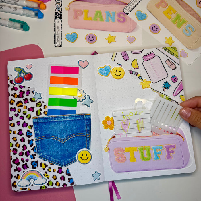 Junk Varsity Pouch Jumbo Journaling Sticker Pocket