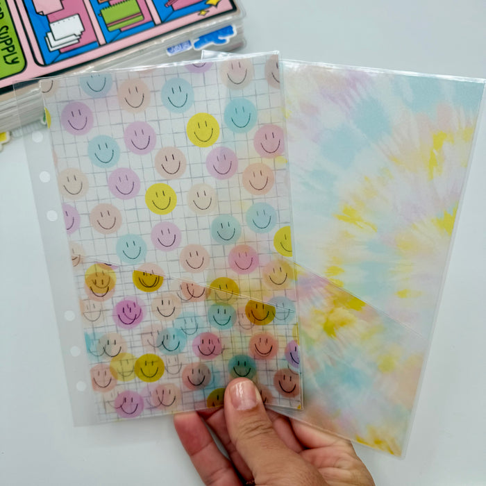 Pastel Smileys Vellum Pocket Dashboard