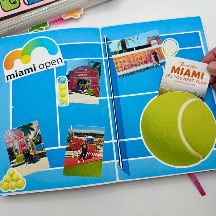 Tennis Court Full Page Stickers