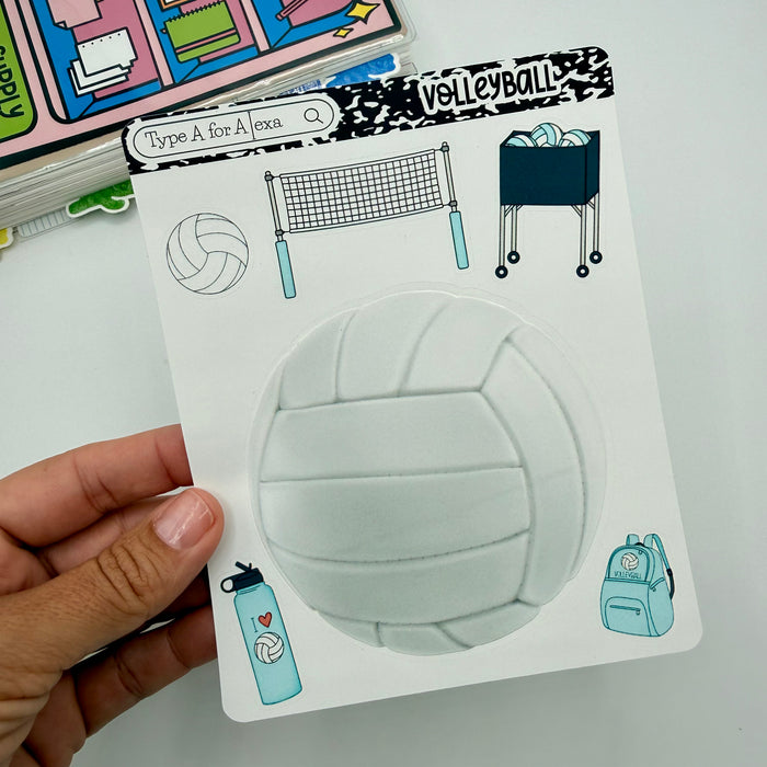 Sports Balls Jumbo Journaling Sticker Pocket