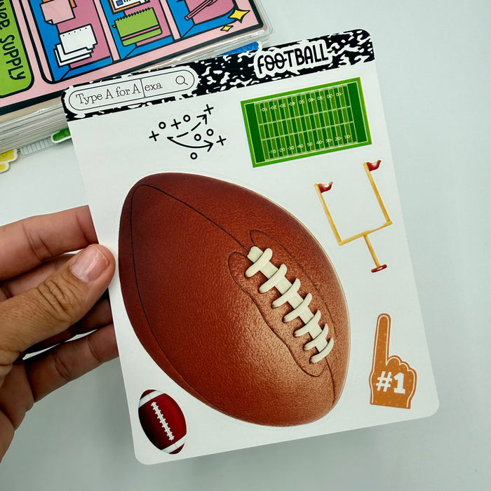 Sports Balls Jumbo Journaling Sticker Pocket