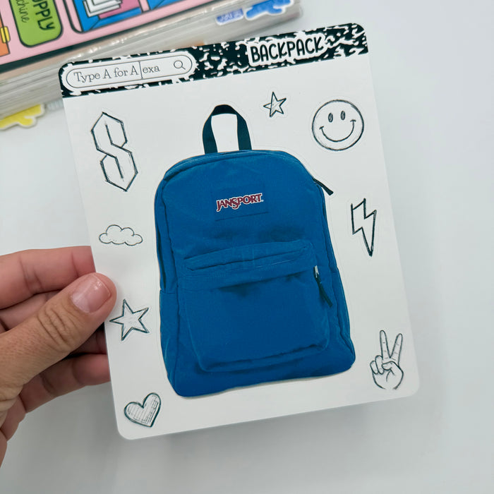 Backpack Jumbo Journaling Sticker Pocket