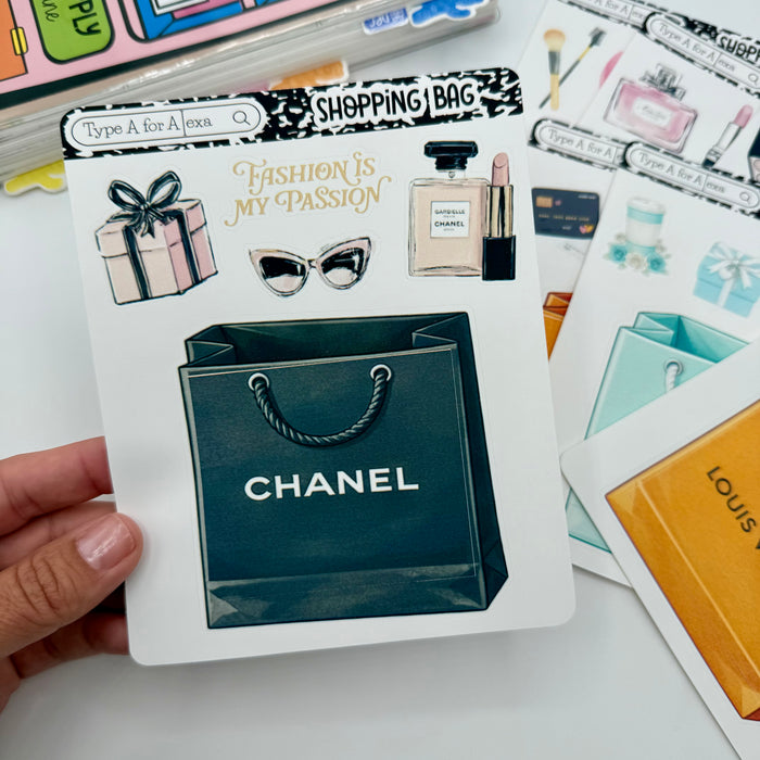 Shopping Bag Jumbo Journaling Sticker Pocket