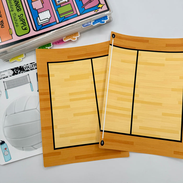 Volleyball Court Full Page Stickers