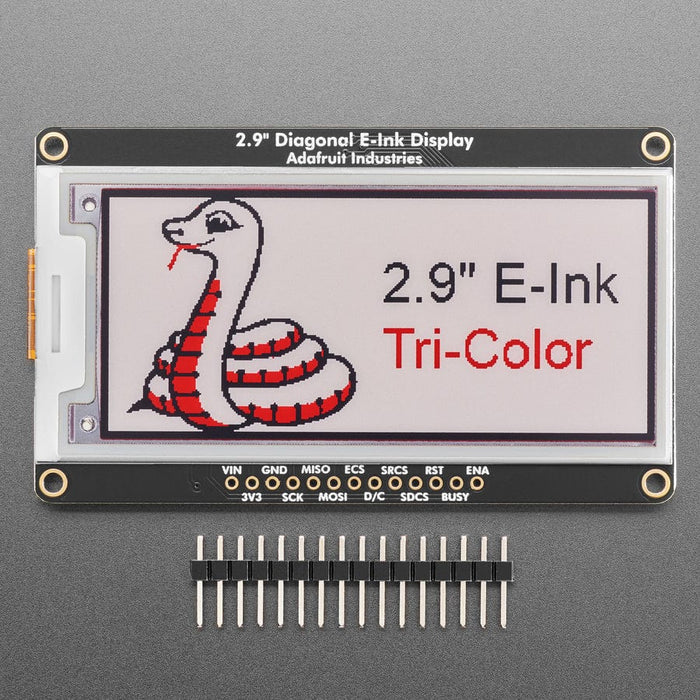 Adafruit 2.9" Red/Black/White eInk Display Breakout - THINK INK - UC8151D Chipset by Adafruit - The Pi Hut