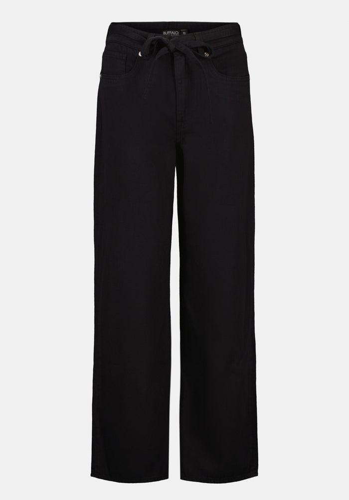 Buffalo Women Pants Black Denim Denim Pants Stretch