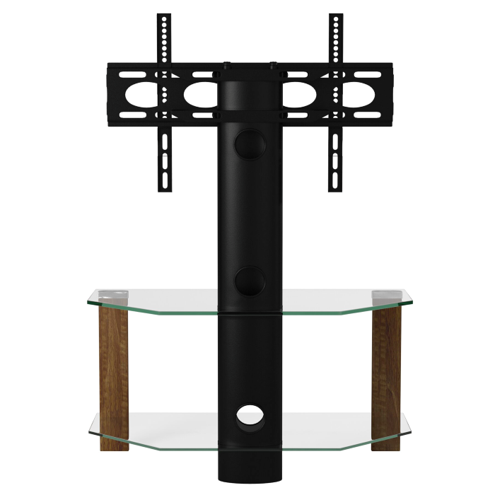 Alphason Century Cantilever Corner Stand 800mm, Up to 55" - Walnut & Clear Glass TV Furniture – view 3