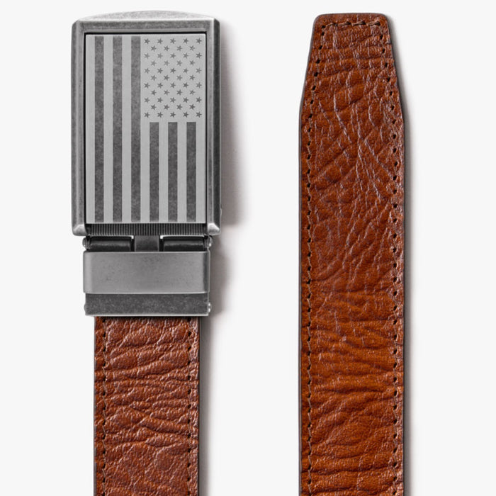 American Flag Full Grain Leather Belt (Custom)