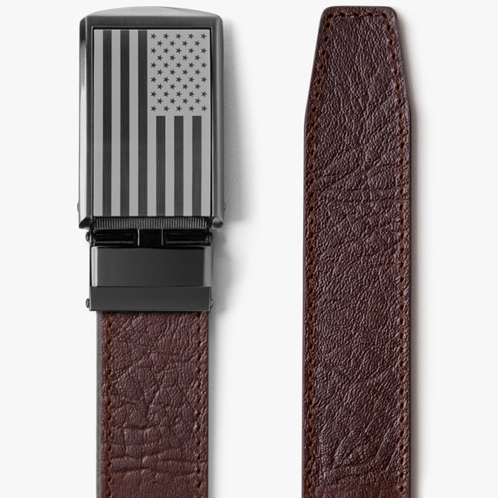 American Flag Full Grain Leather Belt (Custom)