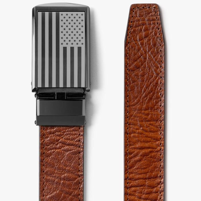 American Flag Full Grain Leather Belt (Custom)