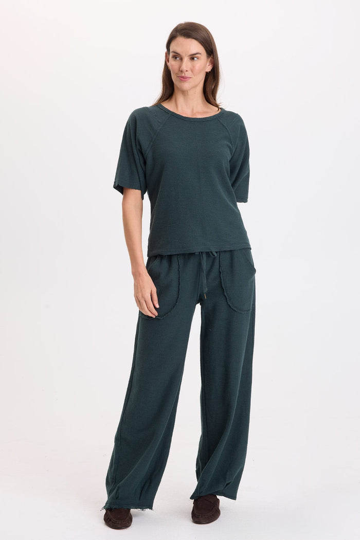 Wearables Analie Crepe-Knit Short Sleeve Top