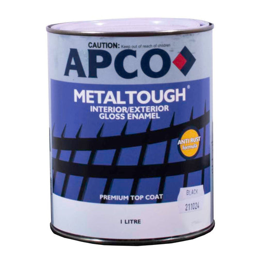 Apco MetalTough Gloss Enamel Chassis Black 1L