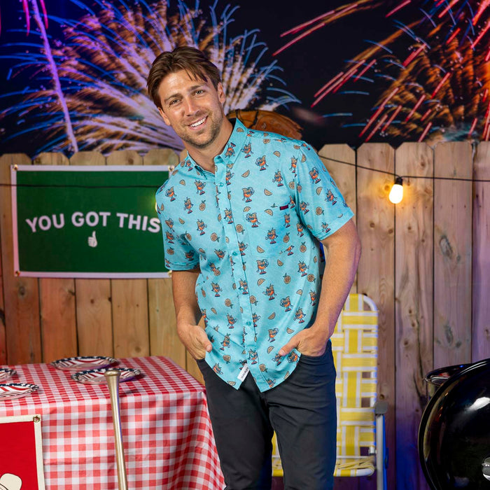RSVLTS RSVLTS Short Sleeve Shirt Steve's Birthday Collection "Aperol Steve" – KUNUFLEX Short Sleeve Shirt Steve's Birthday Collection "Aperol Steve" – KUNUFLEX Short Sleeve Shirt