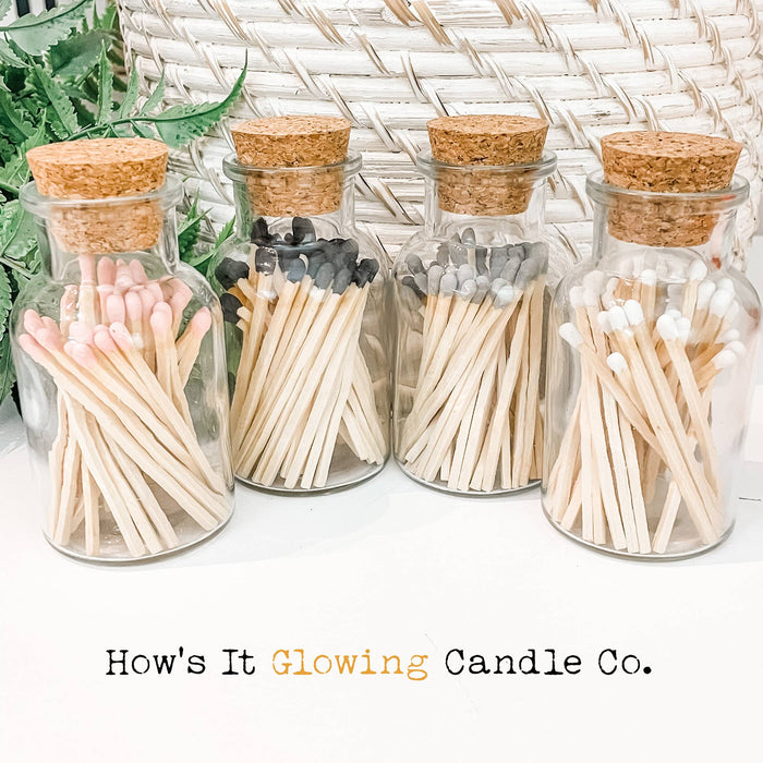 Apothecary Jar Matches | 50 x 3" Safety Matches & Strike Pad