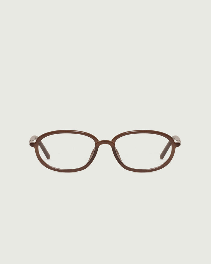 Cortado::Arden Eyeglasses oval Brown castor seed front