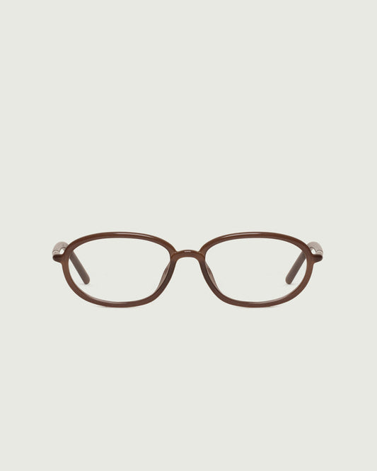 Cortado::Arden Eyeglasses oval Brown castor seed front