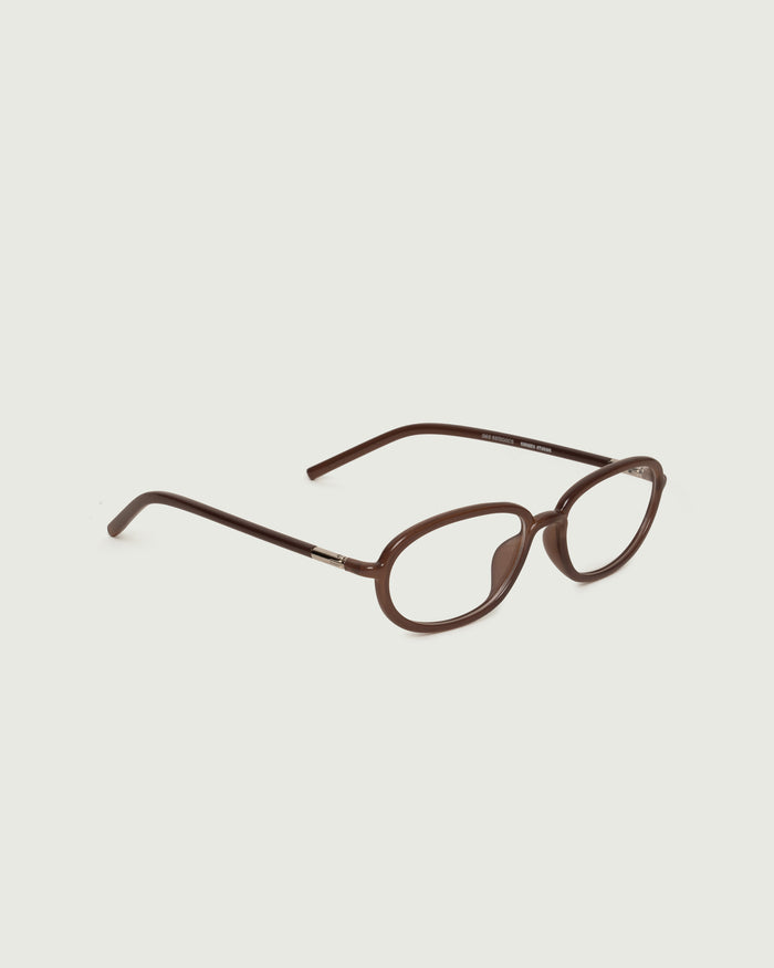 Cortado::Arden Eyeglasses oval Brown castor seed front diagonal