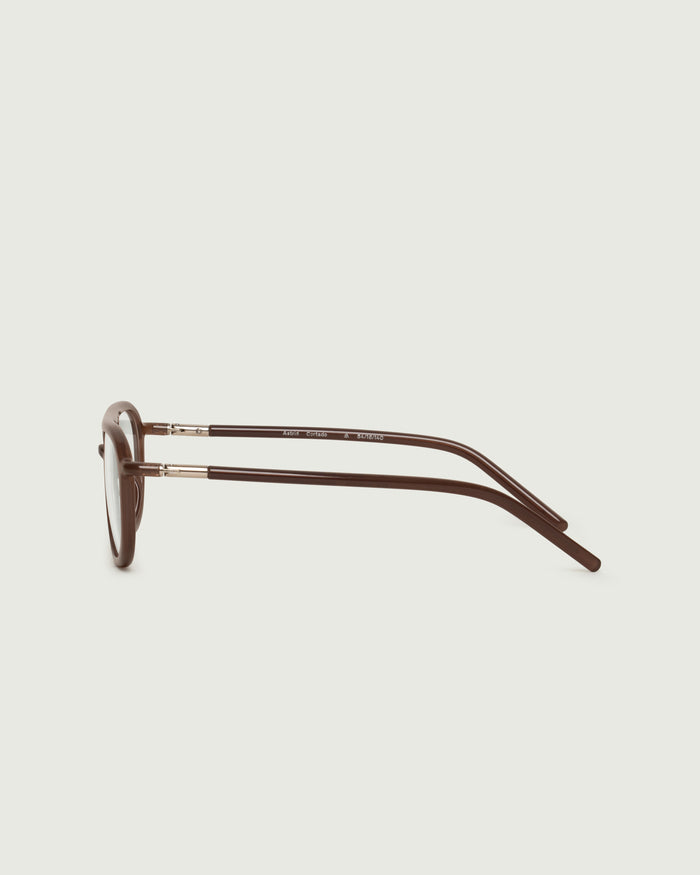 Cortado::Arden Eyeglasses oval Brown castor seed side