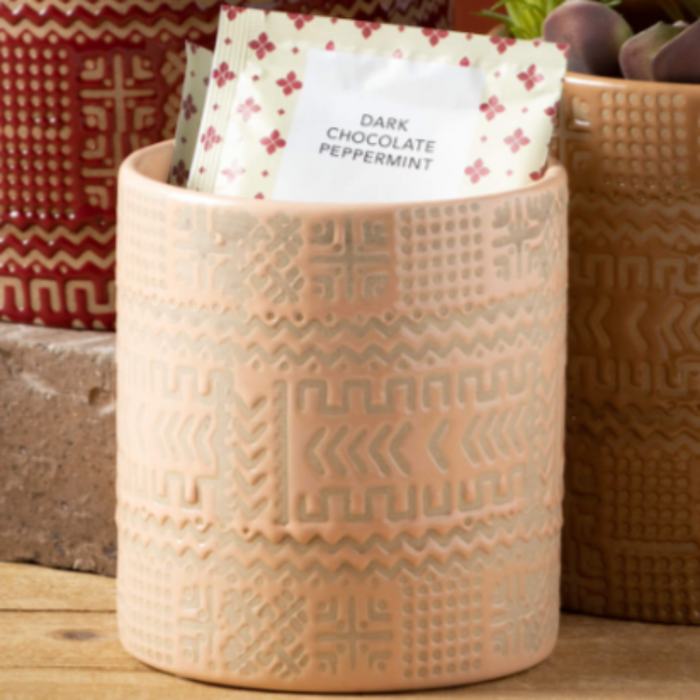 AZTEC TRIBAL PATTERN POT TRIO