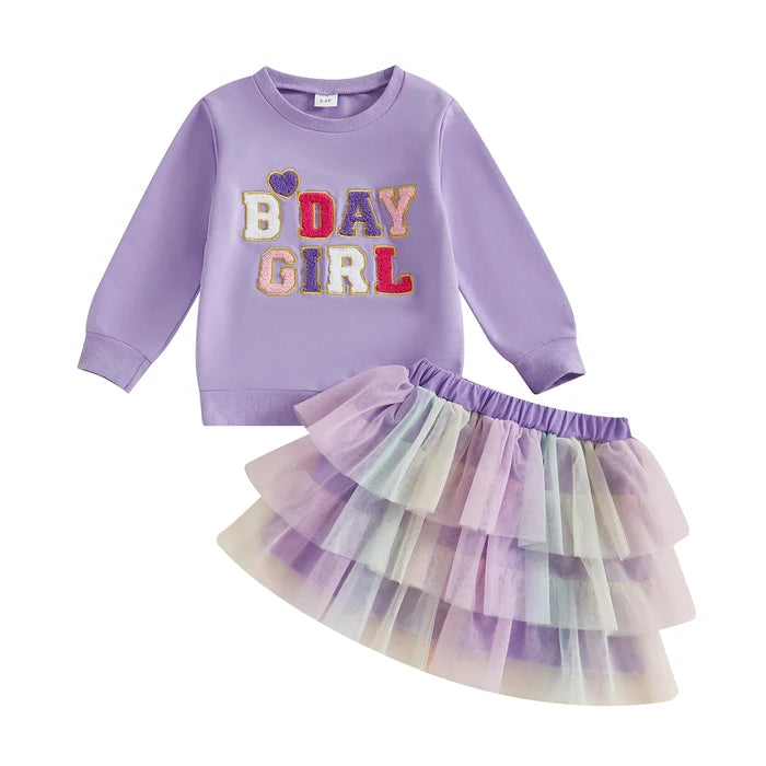 B DAY GIRL Layered Tutu Outfit