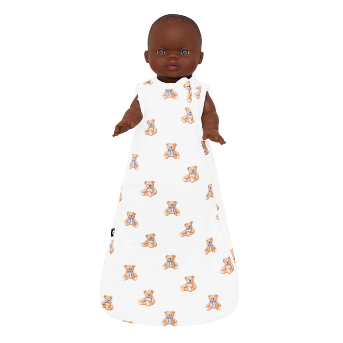 Kyte Baby's Baby Doll Sleep Bag in Teddy Bear on doll