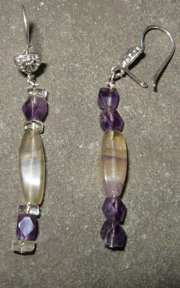 Banded Fluorite, Citrine & Amethyst Necklace | Of Coins & Crystals