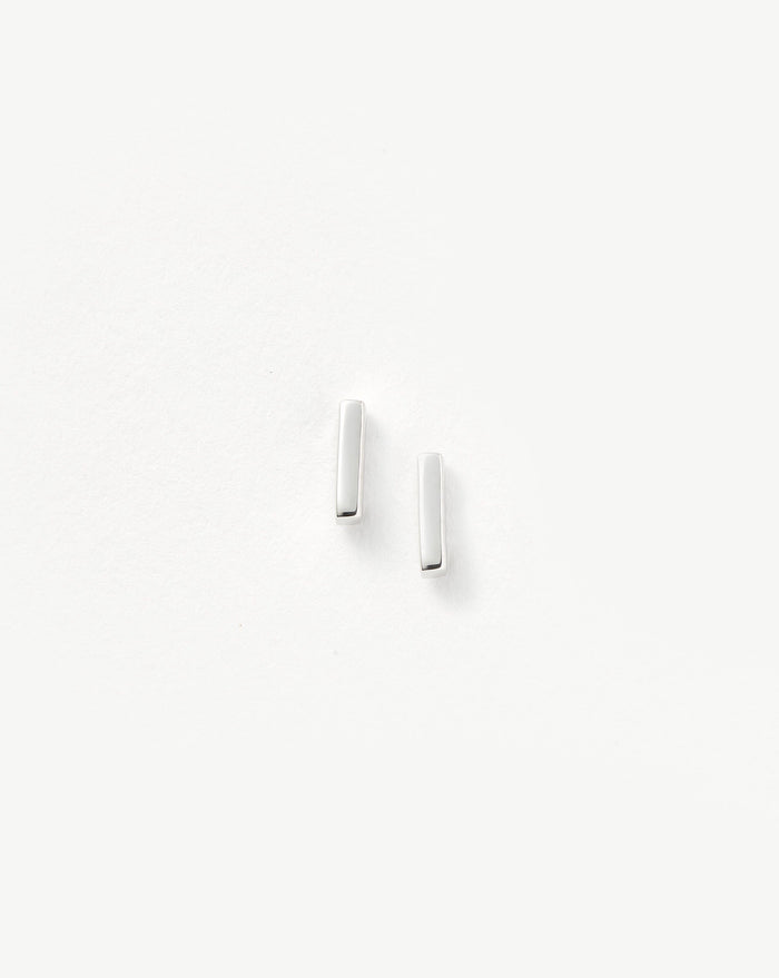 Bar Stud Earrings | Sterling Silver Earrings Missoma