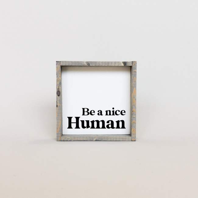 rustic light grey be a nice human sign