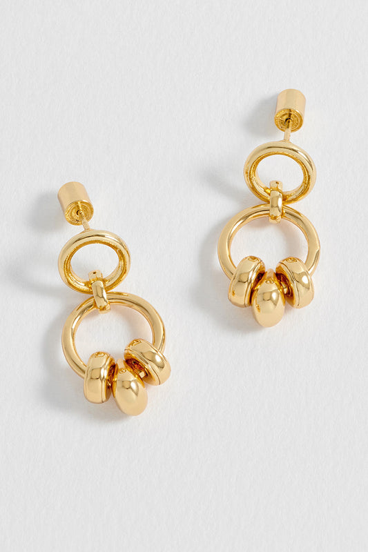 Beaded Circle Drop Earrings