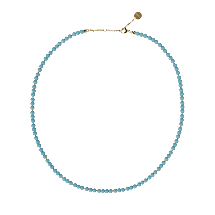 4mm Beaded Choker - Cyan