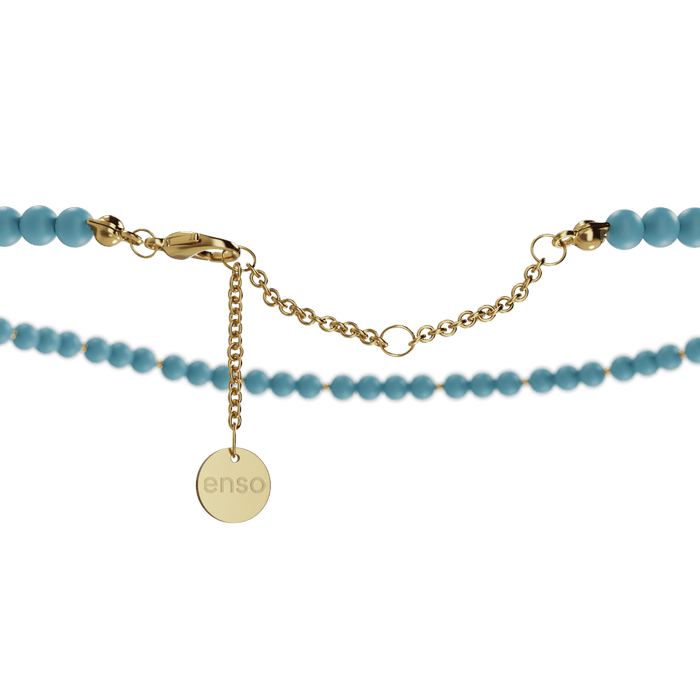 4mm Beaded Choker - Cyan