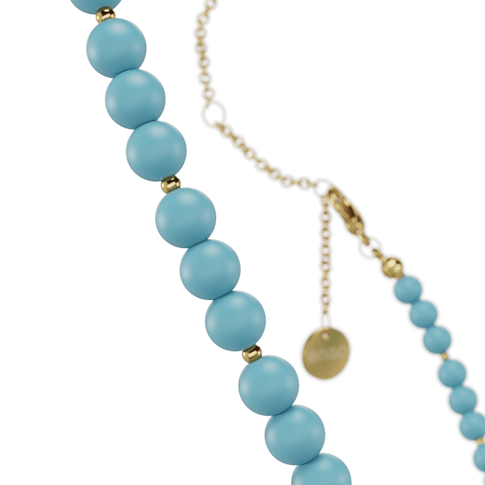 4mm Beaded Choker - Cyan