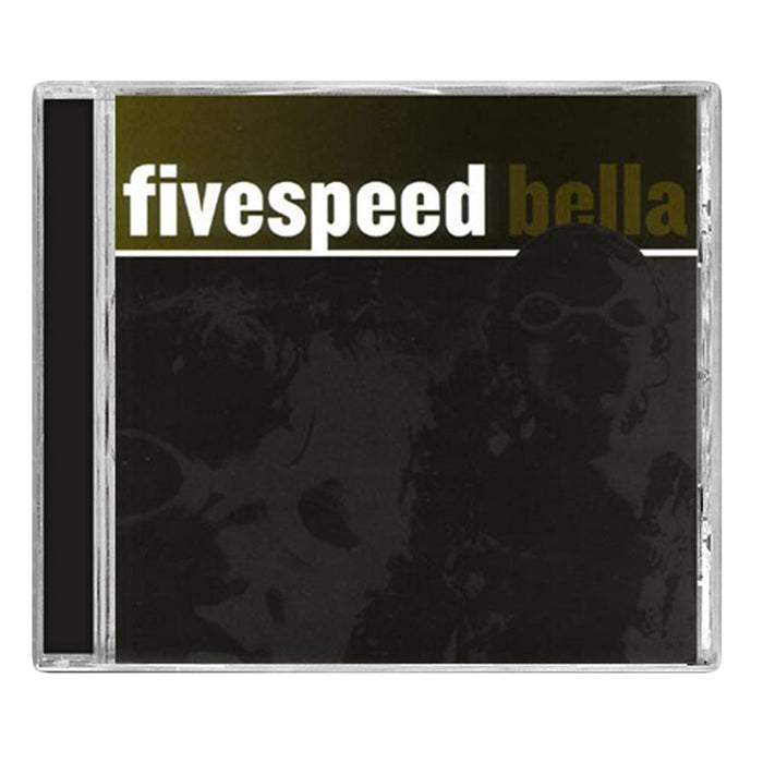 CD case featuring Fivespeed in bold white and olive green text on a dark background with shadowy shapes, capturing the raw energy of the Phoenix rock scene.