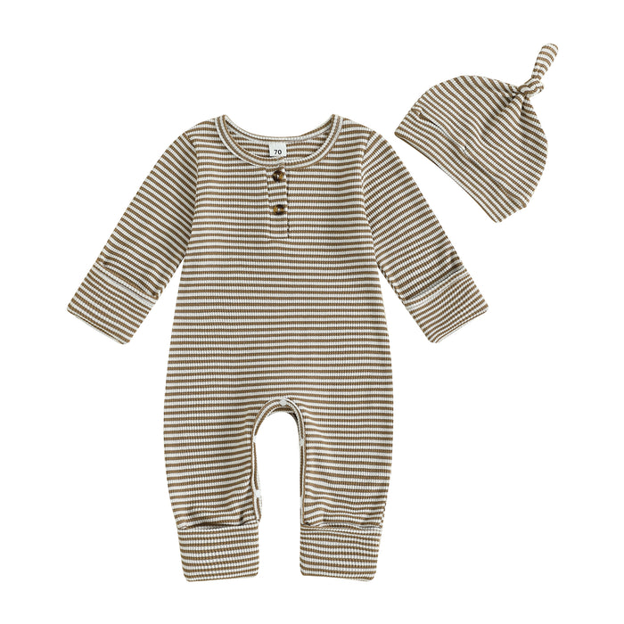 BENNY Striped Jumpsuit with Beanie