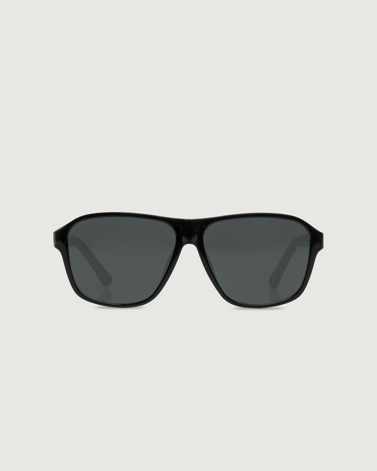 Ink::Bernie Sunglasses Square Black recycled polyester front
