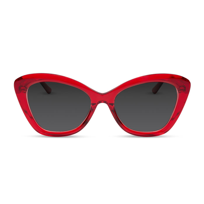 diff eyewear featuring the betty cateye prescription sunglasses with a red hot summer frame front view