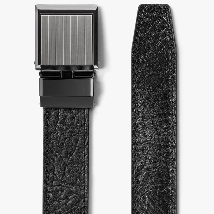 Black Full Grain Leather Belt (Custom - Front Sq)