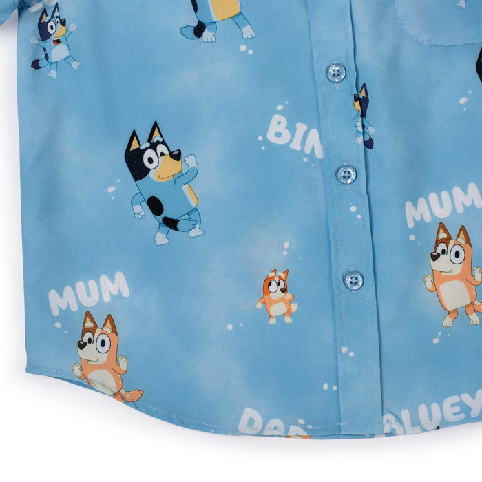 RSVLTS Bluey Preschool Short Sleeve Shirt Bluey "Meet the Heelers" – Preschooler KUNUFLEX Short Sleeve Shirt