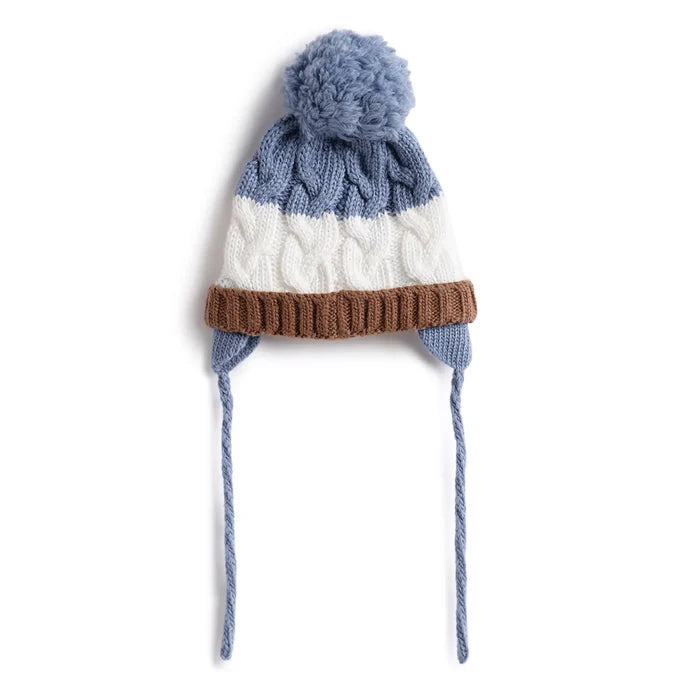 Boys Self Design Cap with scarf