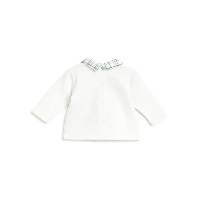 Boys White Applique Sweater with Leggings
