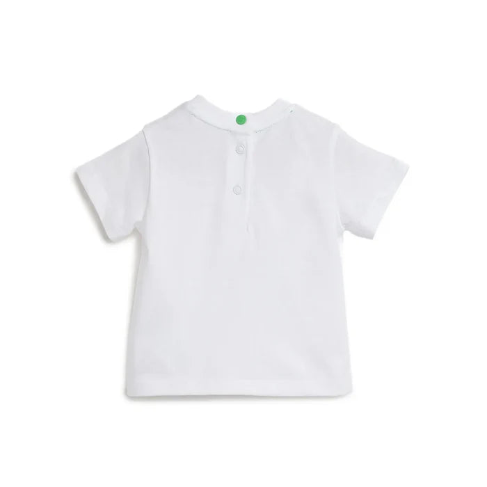 Boys White Graphic Printed T-Shirt