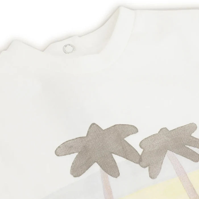 Boys White Printed T-shirt