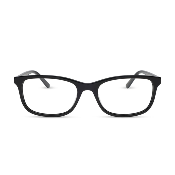 diff eyewear featuring the bradford rectangle prescription glasses with a black frame front view